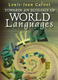 Cover image for Towards an Ecology of World Languages