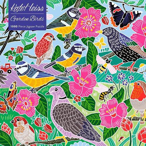 Cover image for Adult Jigsaw Puzzle: Kate Heiss: Garden Birds