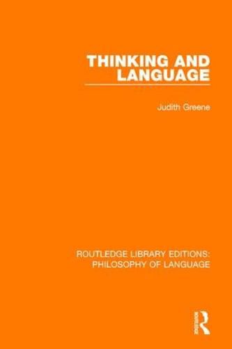 Cover image for Thinking and Language