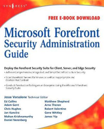 Cover image for Microsoft Forefront Security Administration Guide