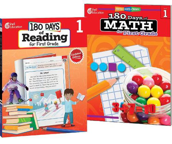 Cover image for 180 Days (TM): Reading & Math Grade 1: 2-Book Set