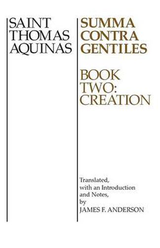 Cover image for Summa Contra Gentiles, 2: Book Two: Creation