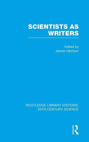 Cover image for Scientists as Writers