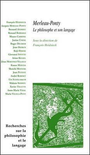 Cover image for Merleau-Ponty Le Philosophe Et Son Langage