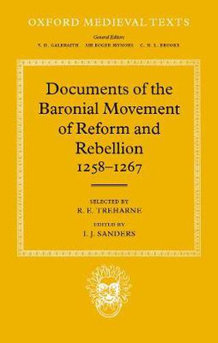 Cover image for Documents of the Baronial Movement of Reform and Rebellion, 1258-1267