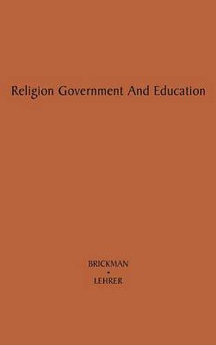 Cover image for Religion, Government, and Education