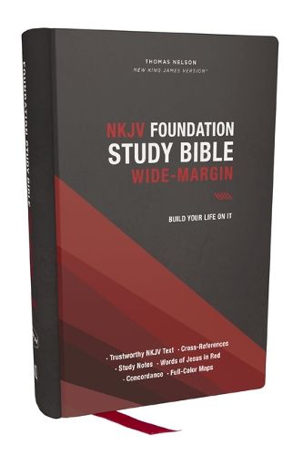 Cover image for NKJV Foundation Study Bible, Wide-Margin, Black Hardcover, Red Letter