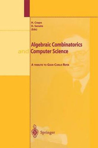 Cover image for Algebraic Combinatorics and Computer Science: A Tribute to Gian-Carlo Rota