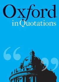 Cover image for Oxford in Quotations