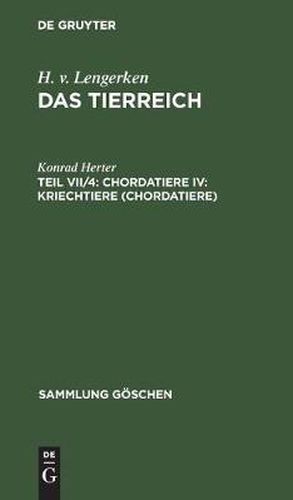 Cover image for Chordatiere IV: Kriechtiere (Chordatiere)