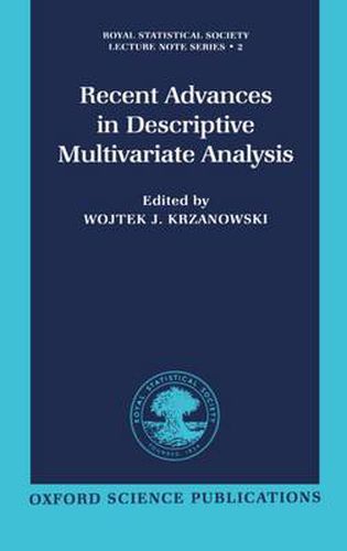 Cover image for Recent Advances in Descriptive Multivariate Analysis