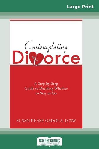 Cover image for Contemplating Divorce (16pt Large Print Edition)