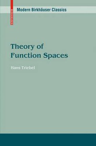 Cover image for Theory of Function Spaces