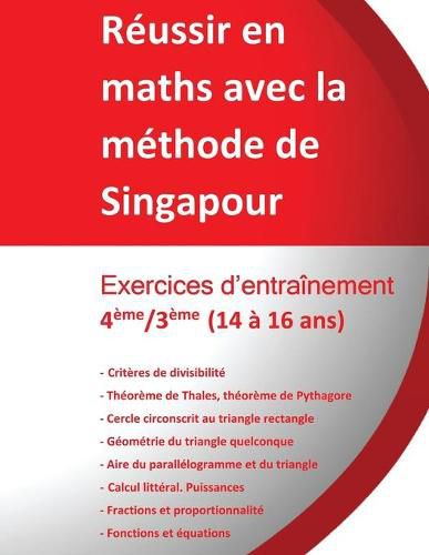 Cover image for Exercices d'entrainement 4eme/3eme - Reussir en maths avec la methode de Singapour: du simple au complexe