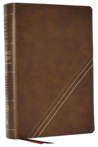 Cover image for KJV, Word Study Reference Bible, Leathersoft, Brown, Red Letter, Thumb Indexed, Comfort Print: 2,000 Keywords that Unlock the Meaning of the Bible