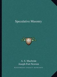 Cover image for Speculative Masonry