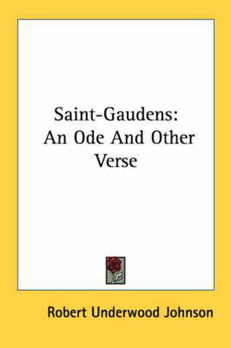 Cover image for Saint-Gaudens: An Ode and Other Verse