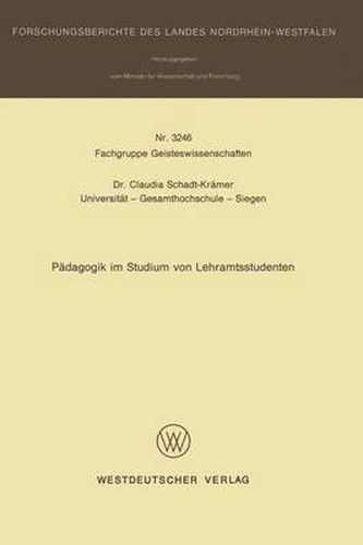 Cover image for Padagogik Im Studium Von Lehramtsstudenten