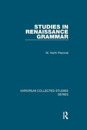 Cover image for Studies in Renaissance Grammar