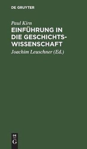 Cover image for Einfuhrung in die Geschichtswissenschaft