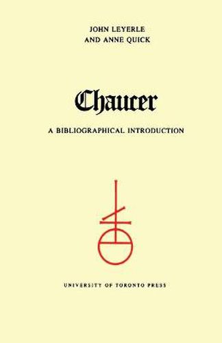 Cover image for Chaucer: A Select Bibliography