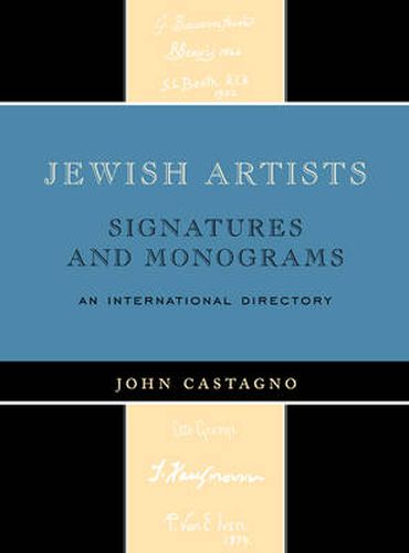 Cover image for Jewish Artists: Signatures and Monograms