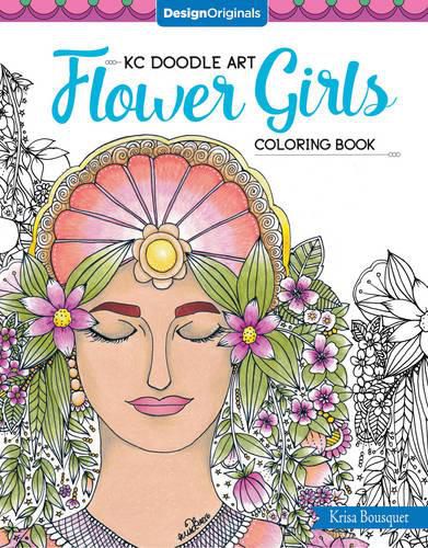 Cover image for KC Doodle Art Flower Girls Coloring Book