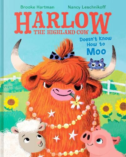 Cover image for Harlow the Highland Cow Doesn't Know How to Moo