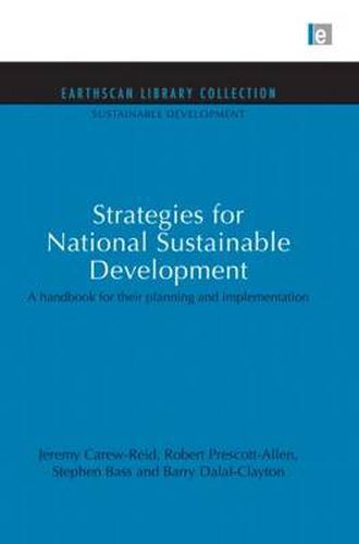 Cover image for Strategies for National Sustainable Development: A handbook for their planning and implementation