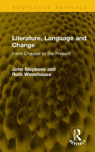 Cover image for Literature, Language and Change