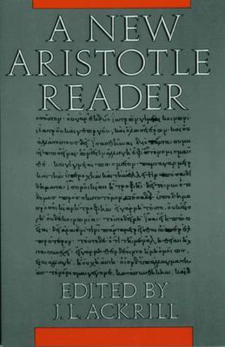 Cover image for A New Aristotle Reader