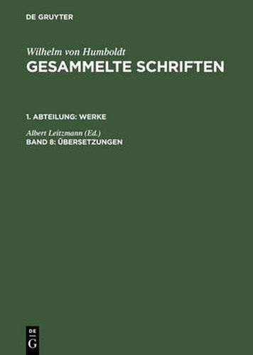 Gesammelte Schriften, Band 8, UEbersetzungen