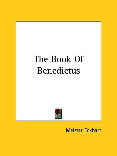 Cover image for The Book of Benedictus