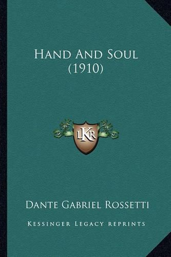 Cover image for Hand and Soul (1910) Hand and Soul (1910)