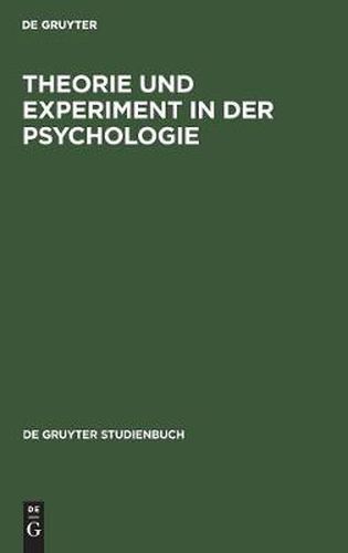 Cover image for Theorie und Experiment in der Psychologie