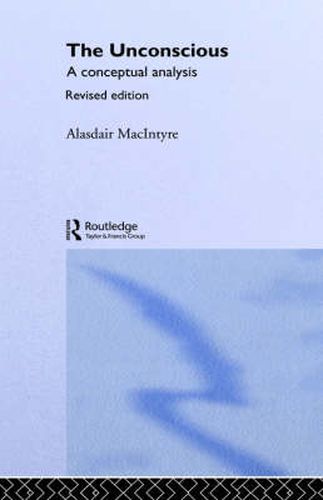 Cover image for The Unconscious: A Conceptual Analysis