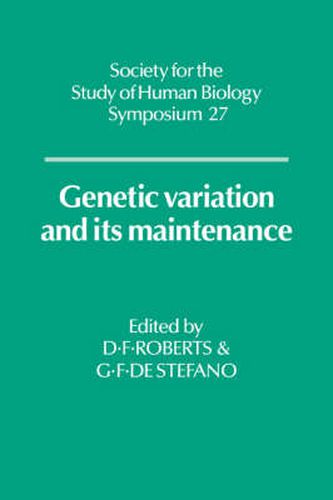 Cover image for Genetic Variation and its Maintenance