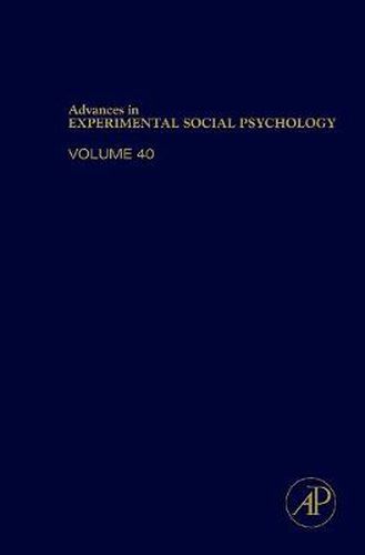 Cover image for Advances in Experimental Social Psychology