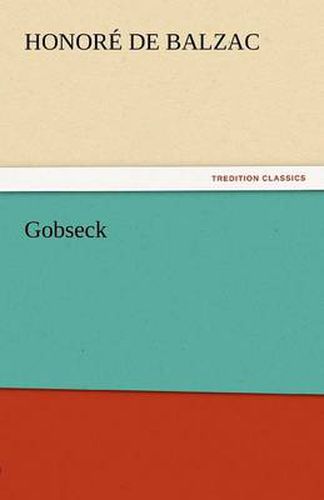 Cover image for Gobseck