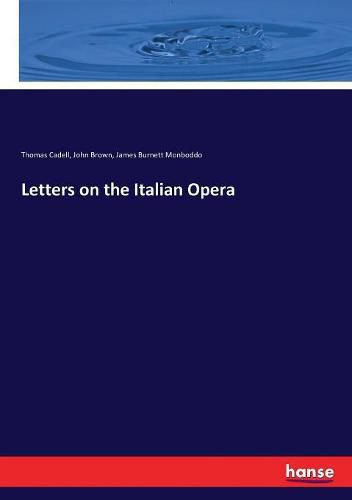 Cover image for Letters on the Italian Opera