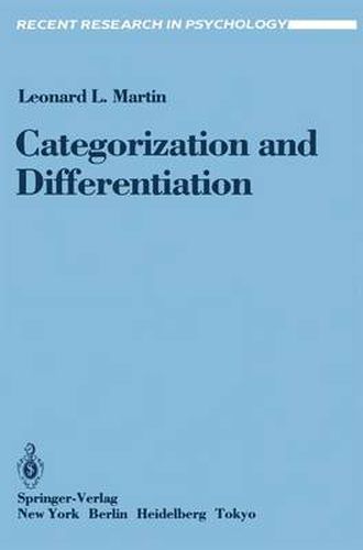 Cover image for Categorization and Differentiation: A Set, Re-Set, Comparison Analysis of the Effects of Context on Person Perception