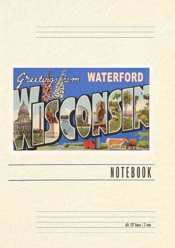 Cover image for Vintage Lined Notebook Greetings from Waterford, Wisconsin