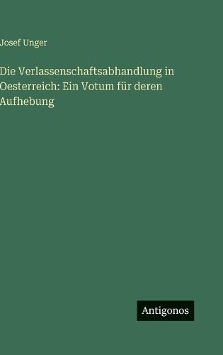 Cover image for Die Verlassenschaftsabhandlung in Oesterreich