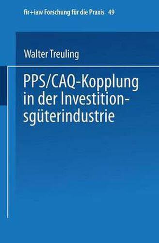 Cover image for PPS / CAQ-Kopplung in der Investitionsguterindustrie