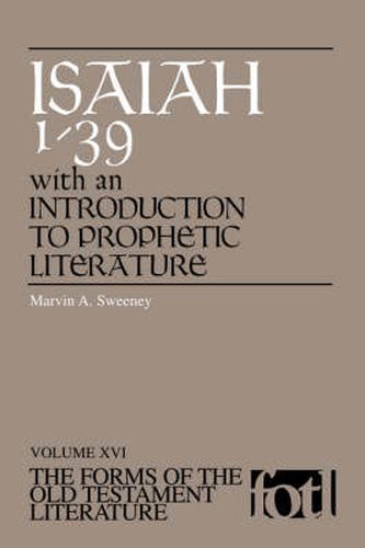 Cover image for Isaiah 1-39: With Introduction to Prophetic Literature