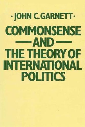 Cover image for Commonsense and the Theory of International Politics