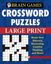 Cover image for Brain Games - Crossword Puzzles - Large Print (Blue)