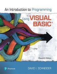 Cover image for Introduction to Programming Using Visual Basic