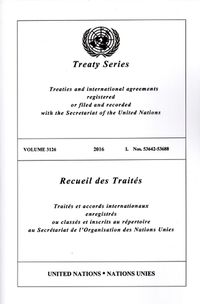 Cover image for Treaty Series 3126 (English/French Edition)