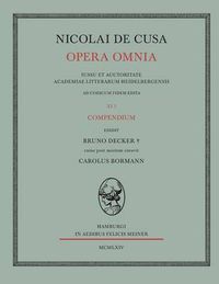 Cover image for Nicolai de Cusa Opera omnia / Nicolai de Cusa Opera omnia